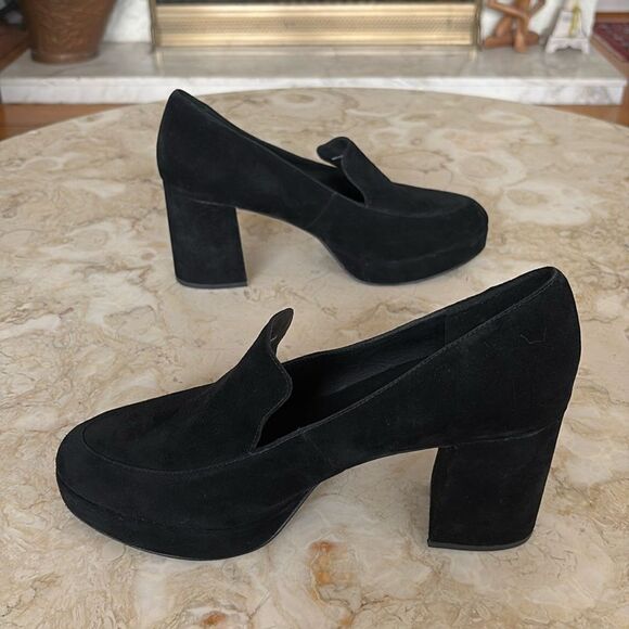 Eileen Fisher Becon Suede Platform Pumps - Picture 7 of 14